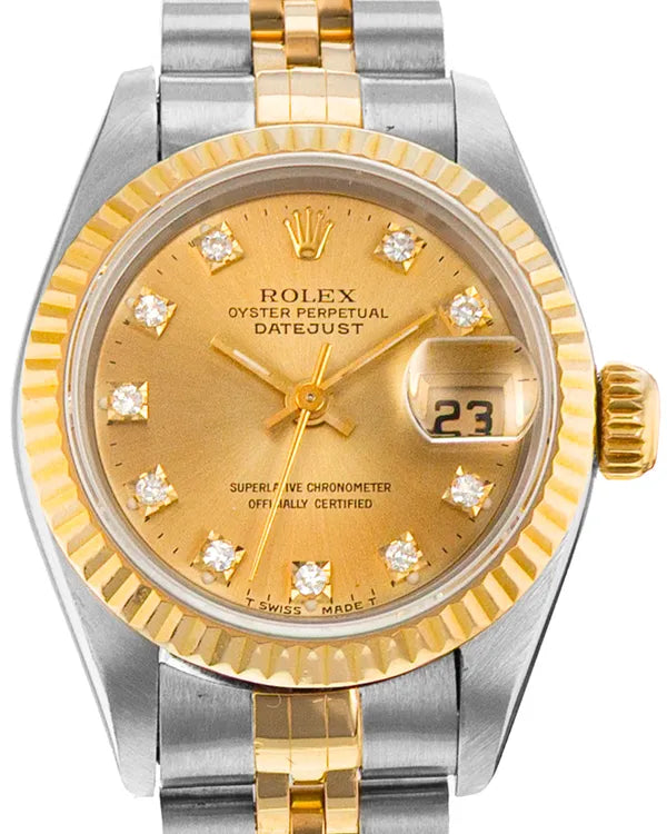 Rolex Lady-Datejust 26MM Champagne Dial Two-Tone Jubilee Bracelet (69173)