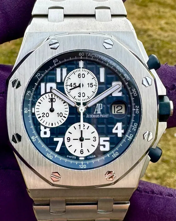 2011 Audemars Piguet Royal Oak Offshore Chronograph 42MM Blue Dial Steel Bracelet (25721ST.OO.1000ST.09.A)