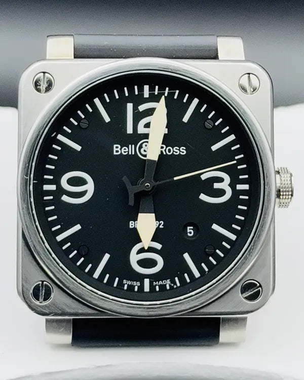 2012 Bell & Ross BR 03-92-S 42MM Black Dial Rubber Strap (BR 03-92-S-18964)