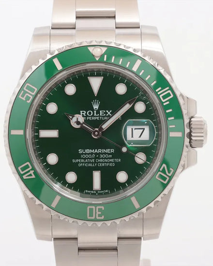 2015 Rolex Submariner Date “Hulk” 40MM Green Dial Oyster Bracelet (116610LV)