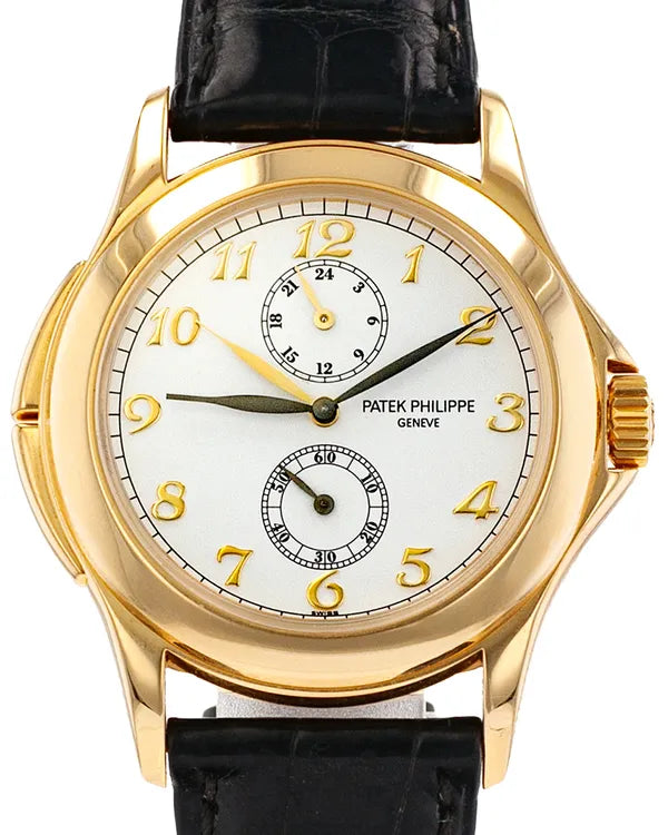 Patek Philippe Calatrava 37MM White Dial Leather Strap (5134J-001)