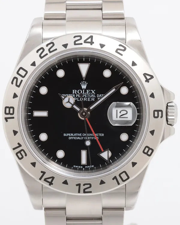 Rolex Explorer II 40MM Black Dial Oyster Bracelet (16570)