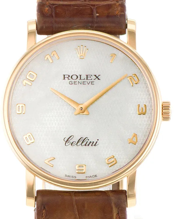 Rolex Cellini 32MM White Dial Leather Strap (5115)