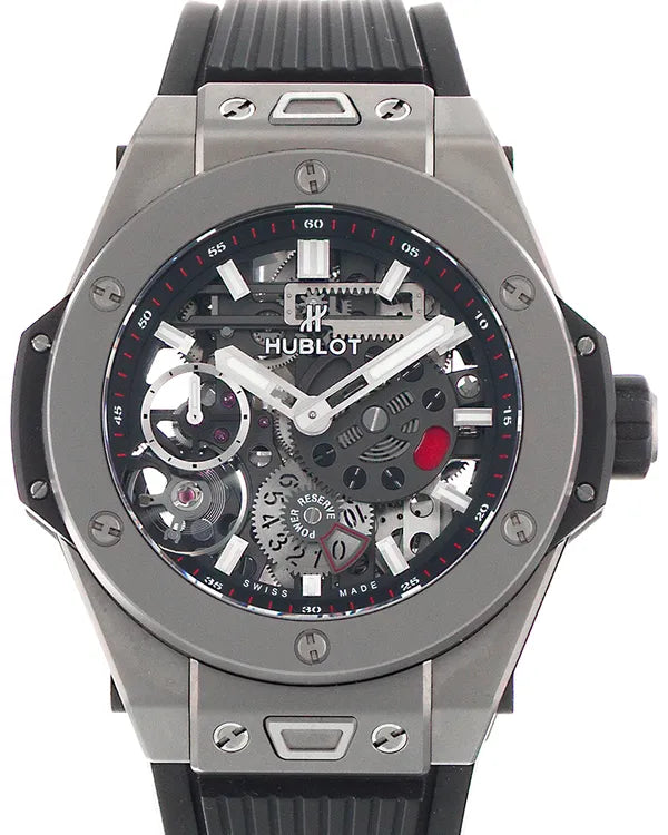 2018 Hublot Big Bang Meca-10 45MM Skeleton Dial Rubber Strap (414.NI.1123.RX)