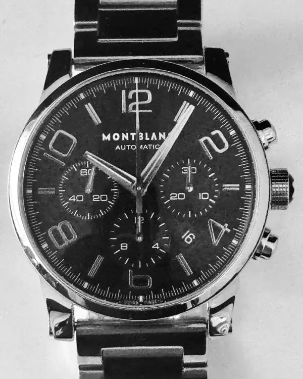 Montblanc Timewalker 43MM Black Dial Steel Bracelet (7069)