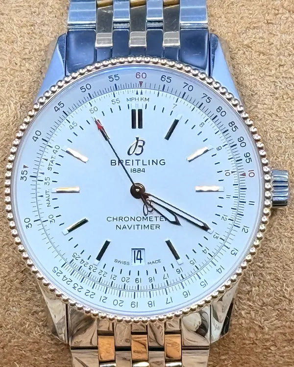 Breitling Navitimer 41MM White Dial Two-Tone Bracelet (U17326)