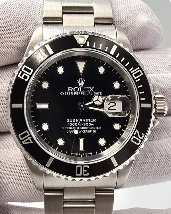 Rolex Submariner Date 40MM Black Dial Oyster Bracelet (16610)