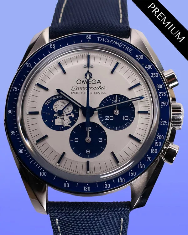 2025 Omega Speedmaster Anniversary Series "Silver Snoopy Award" 42MM Silver Dial Textile Strap (310.32.42.50.02.001)