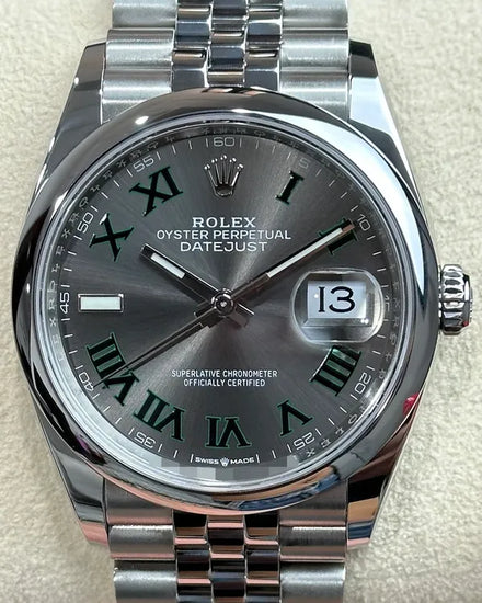 2024 Rolex Datejust "Wimbledon" 36MM Slate Dial Jubilee Bracelet (126200)
