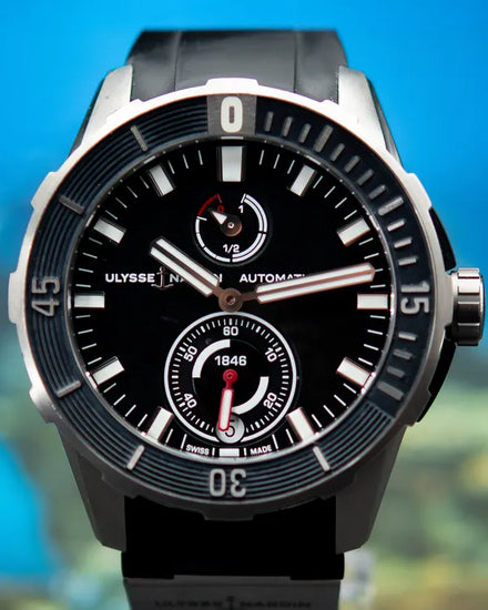 2022 Ulysse Nardin Marine Diver 44MM Black Dial Rubber Strap (1183-170/92)