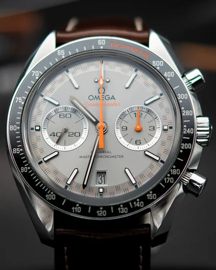 2018 Omega Speedmaster Racing 44.25MM Grey Dial Leather Strap (329.32.44.51.06.001)
