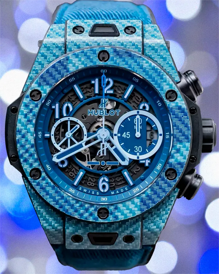 Hublot Big Bang Unico "Italia Independent Blue Camo" L.E. 45MM Skeleton Dial Textile Strap (411.YL.5190.NR.ITI16)