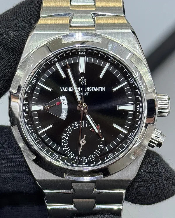 Vacheron Constantin Overseas Dual Time Black Dial Steel Bracelet (7900V/110A-B546)