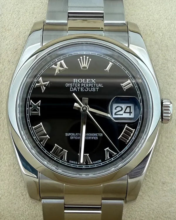 Rolex Datejust 36MM Black Dial Jubilee Bracelet (116200)
