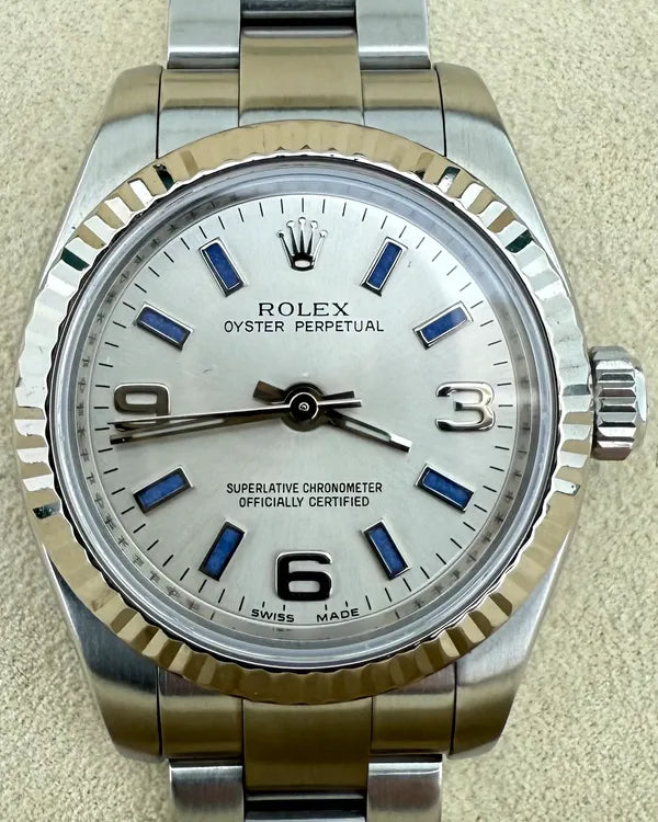 Rolex Oyster Perpetual 26MM Silver Arabic Dial Oyster Bracelet (176234)
