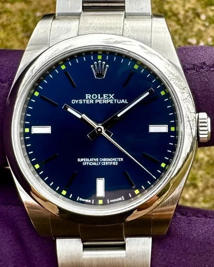 Rolex Oyster Perpetual 39MM Blue Dial Oyster Bracelet (114300)