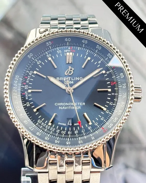 Breitling Navitimer 41MM Blue Dial Steel Bracelet (A17326)