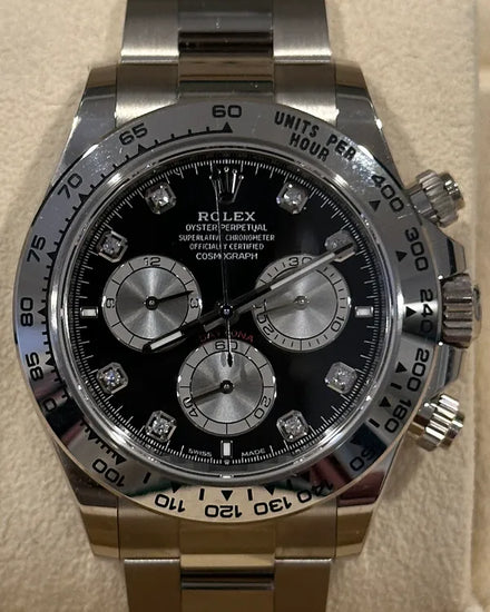 2024 Rolex Cosmograph Daytona 40MM Black Dial White Gold Oyster Bracelet (126509)