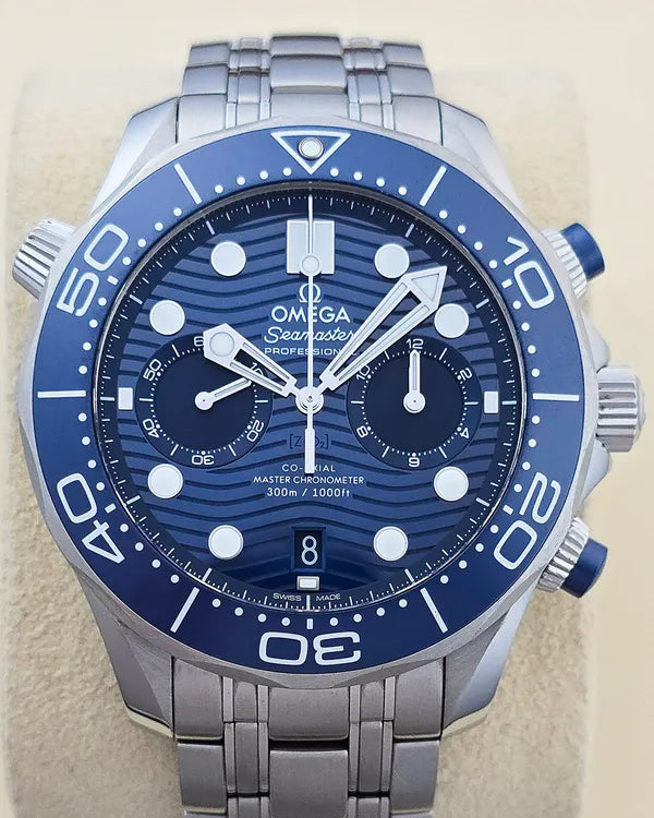 No Reserve - 2022 Omega Seamaster Professional Diver 300M 44MM Blue Dial Steel Bracelet (210.30.44.51.03.001)