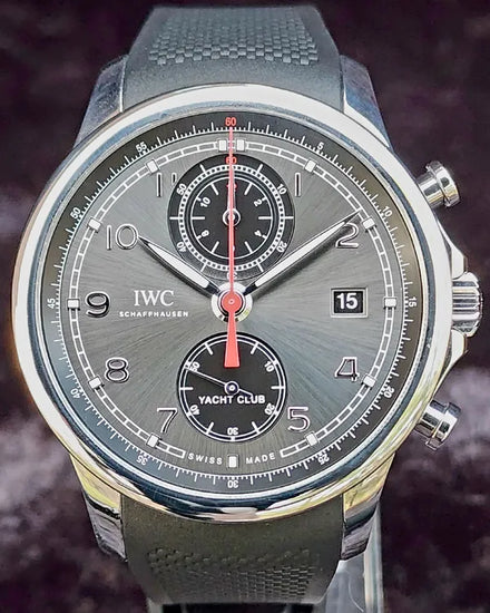 2015 IWC Schaffhausen Portugieser Yacht Club Chronograph 43.5MM Grey Dial Rubber Strap (IW390503)