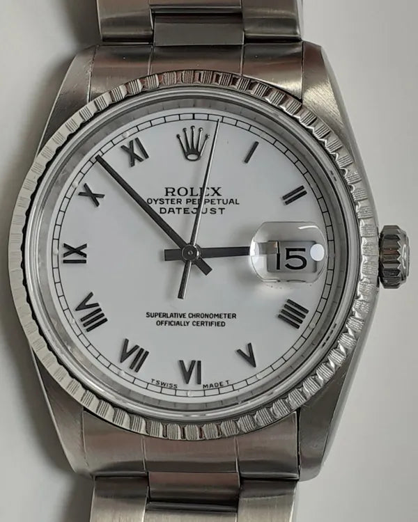 Rolex Datejust 36MM White Dial OysterBracelet (16220)