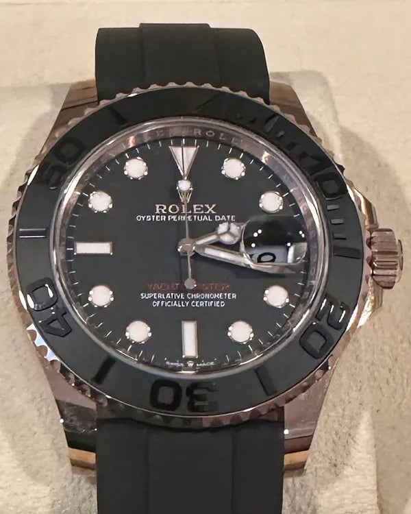 2023 Rolex Yacht-Master 40MM Black Dial Rubber Strap (126655)