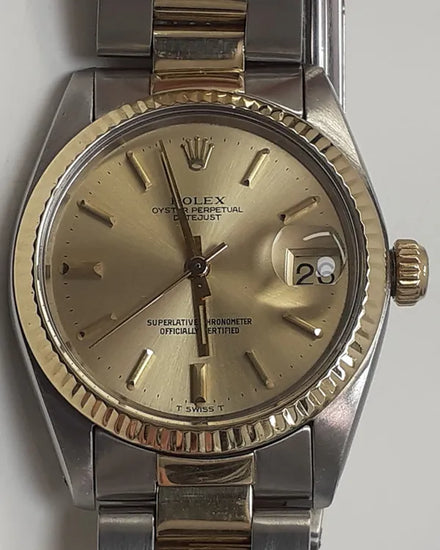 Rolex Datejust 31MM Champagne Dial Two-Tone Oyster Bracelet (6827)