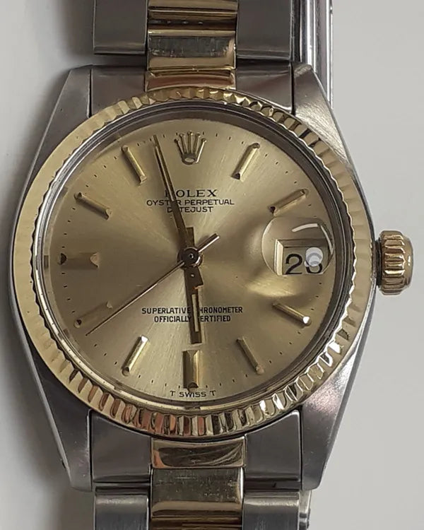 Rolex Datejust 31MM Champagne Dial Two-Tone Oyster Bracelet (6827)