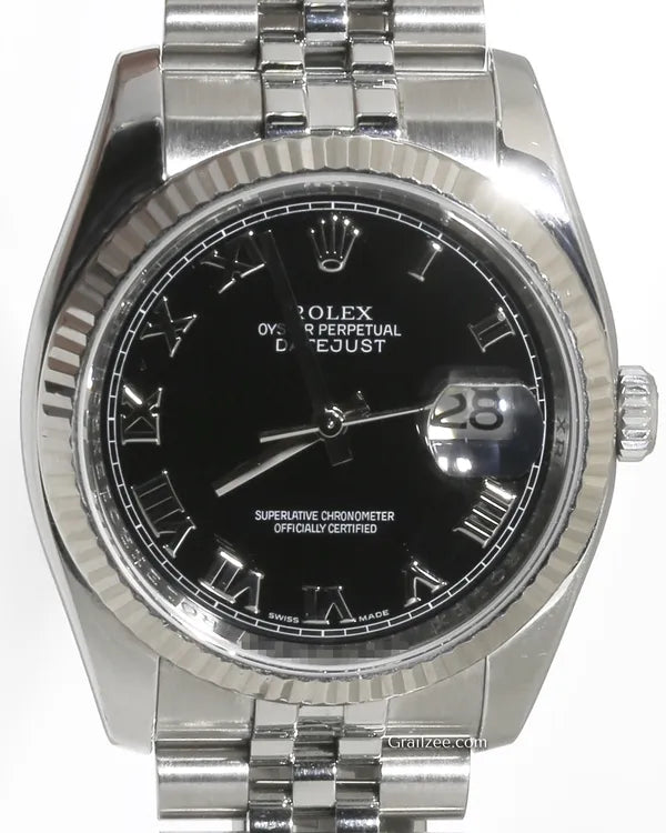 Rolex Datejust 36MM Black Dial Jubilee Bracelet (116234)