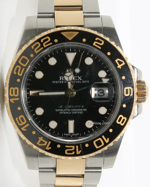 Rolex GMT-Master II 40MM Black Dial Two-Tone Oyster Bracelet (116713LN)