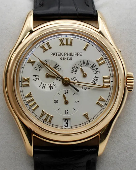 Patek Philippe Annual Calendar 37MM White Dial Leather Strap (5035J)
