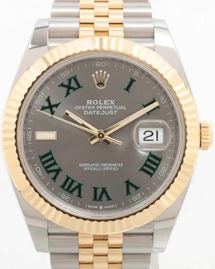 2022 Rolex Datejust "Wimbledon" 41MM Slate Dial Two-Tone Jubilee Bracelet (126333)