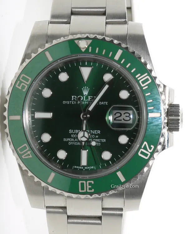 2015 Rolex Submariner Date “Hulk” 40MM Green Dial Oyster Bracelet (116610LV)
