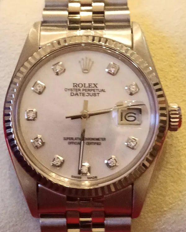 Rolex Datejust 36MM Aftermarket Mother of Pearl Dial Jubilee Bracelet (16014)