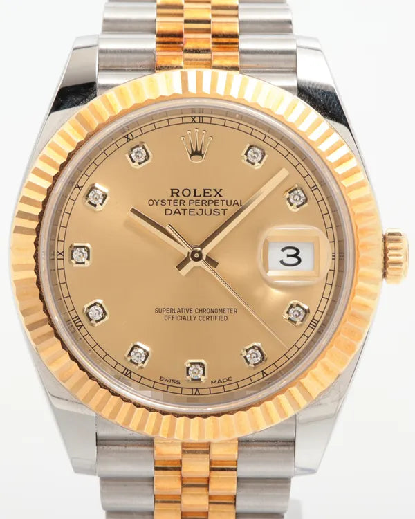 Rolex Datejust 41MM Champagne Dial Two-Tone Jubilee Bracelet (126333)