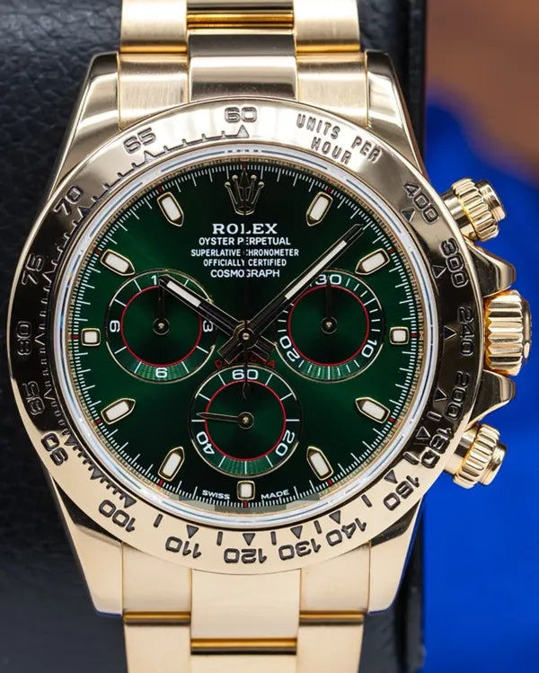 2016 Rolex Cosmograph Daytona "John Mayer" 40MM Green Dial Yellow Gold Oyster Bracelet (116508)