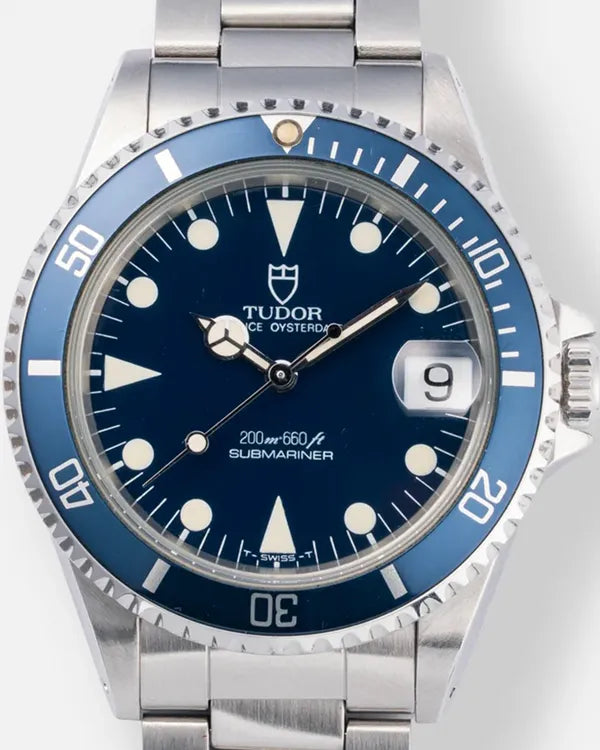 1992 Tudor Submariner 36MM Blue Dial Steel Bracelet (75090)