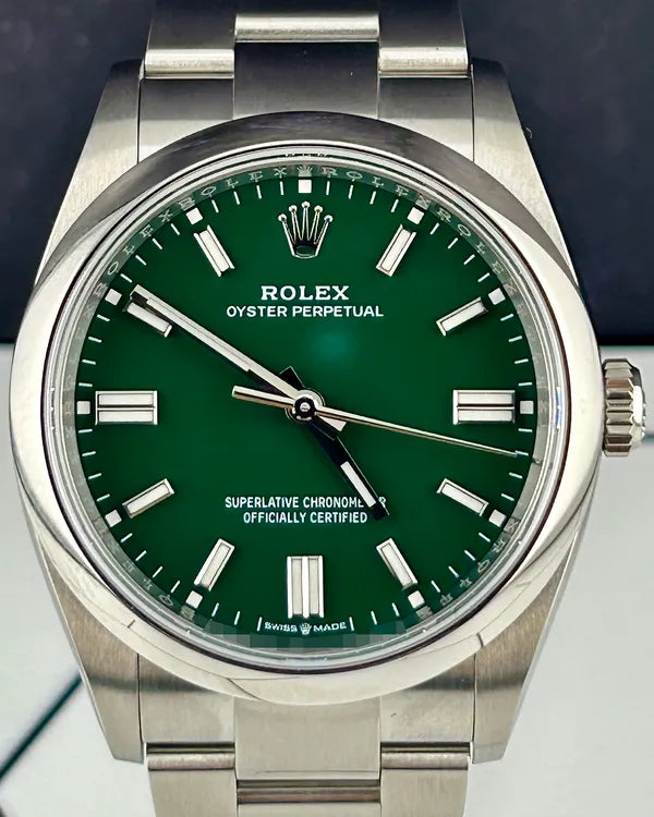 2022 Rolex Oyster Perpetual 36MM Green Dial Oyster Bracelet (126000)