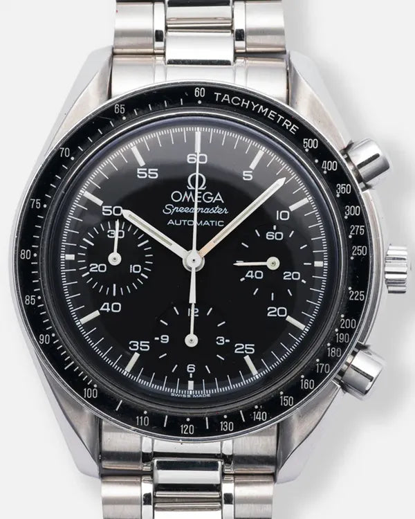 1999 Omega Speedmaster Reduced 39MM Black Dial Steel Bracelet (3510.50)