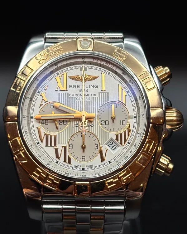 2011 Breitling Chronomat 44MM Silver Dial Two-Tone Bracelet (CB011012/G677)