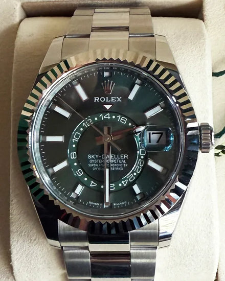 2025 Rolex Sky-Dweller 42MM Green Dial Oyster Bracelet (336934)