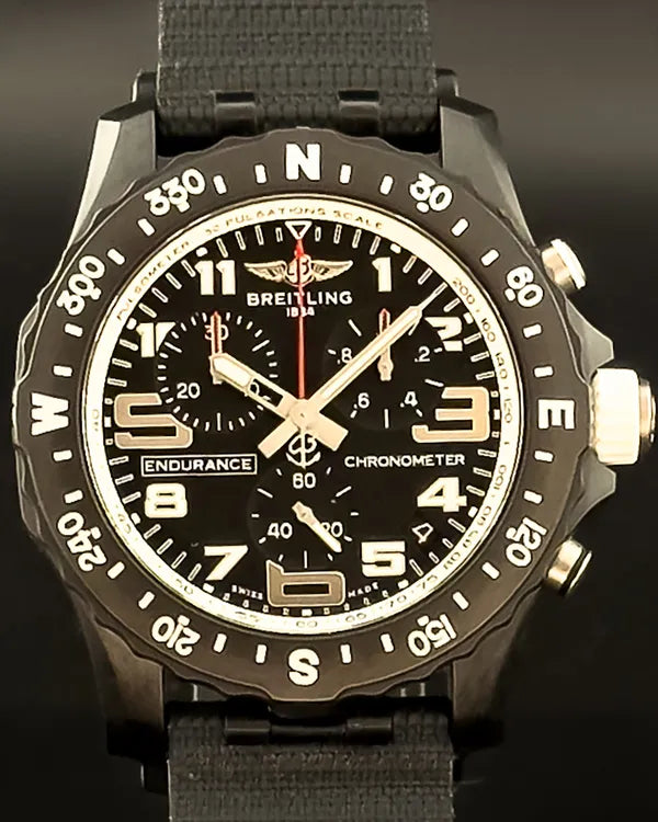 2023 Breitling Endurance Pro 44MM Quartz Black Dial Rubber Strap (X82310A71B1S1)