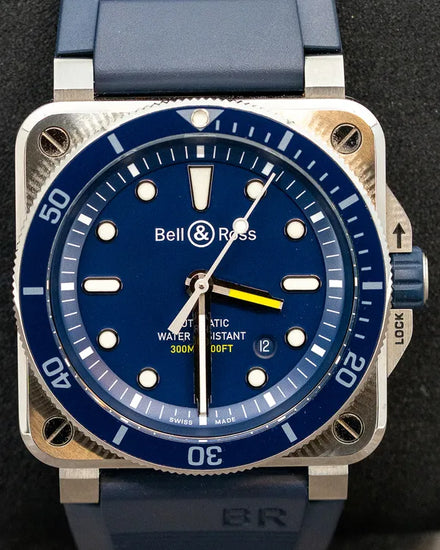 2024 Bell & Ross BR 03-92 Diver 42MM Blue Dial Rubber Strap (BR0392-D-BU-ST/SRB)