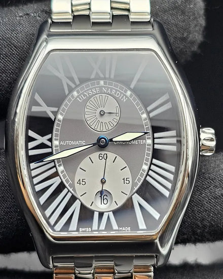 2007 Ulysse Nardin Michelangelo 43MM Black Dial Steel Bracelet (273-68-7/412)