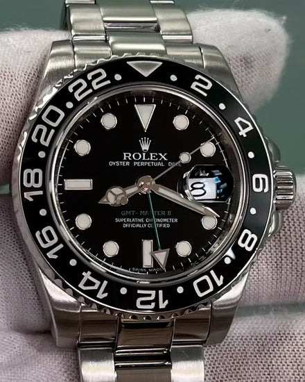 Rolex GMT-Master II 40MM Black Dial Oyster Bracelet (116710)