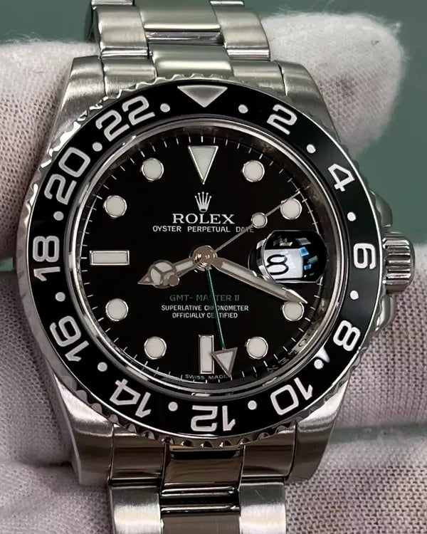 Rolex GMT-Master II 40MM Black Dial Oyster Bracelet (116710)