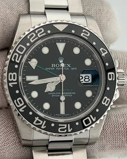 2007 Rolex GMT-Master II 40MM Black Dial Oyster Bracelet (116710)