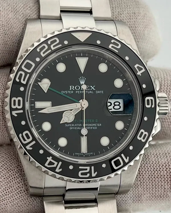 2007 (Z Serial) Rolex GMT-Master II 40MM Black Dial Oyster Bracelet (116710)