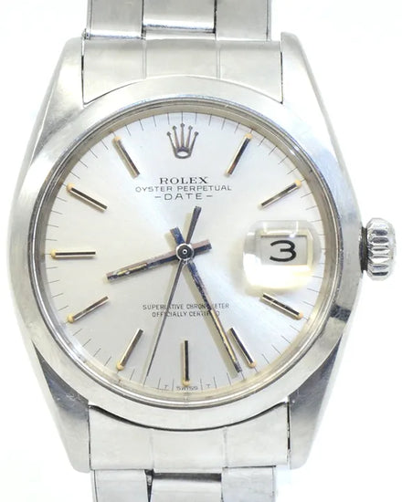 Rolex Oyster Perpetual Date 34MM Silver Dial Oyster Bracelet (1500)