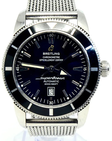 Breitling Superocean Heritage 46MM Black Dial Steel Bracelet (A17320)